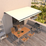 Vidaxl Luifel udvider manuelt 500x300 cm creme -farvet