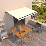 Vidaxl Luifel udvider manuelt 400x350 cm creme -farvet
