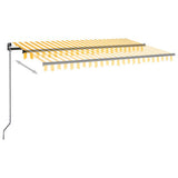 Vidaxl Luifel udvider manuelt 400x350 cm gul og hvid