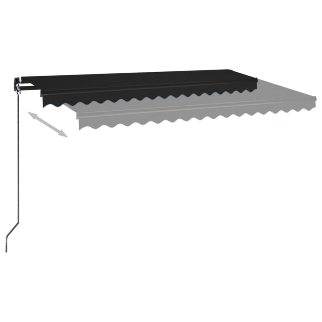 Vidaxl Luifel udvider manuelt 400x350 cm antracit -farvet