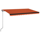 Vidaxl Luifel udvider manuelt 400x350 cm orange og brun