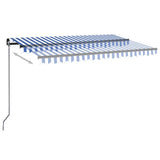 Vidaxl Luifel udvider manuelt 450x350 cm blå og hvid