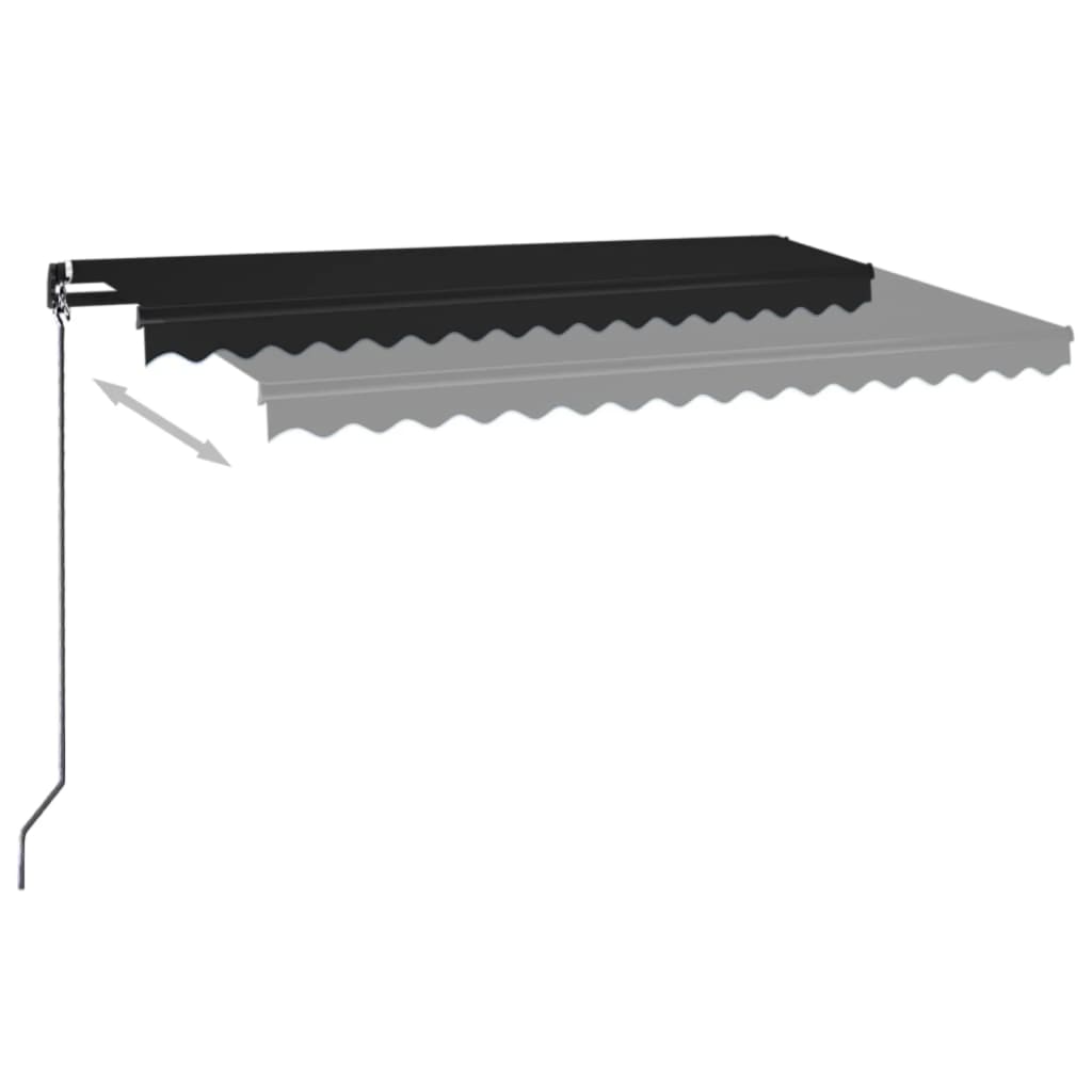 Vidaxl Luifel udvider manuelt 450x350 cm antracit -farvet