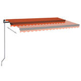 Vidaxl Luifel udvider manuelt 450x350 cm orange og brun