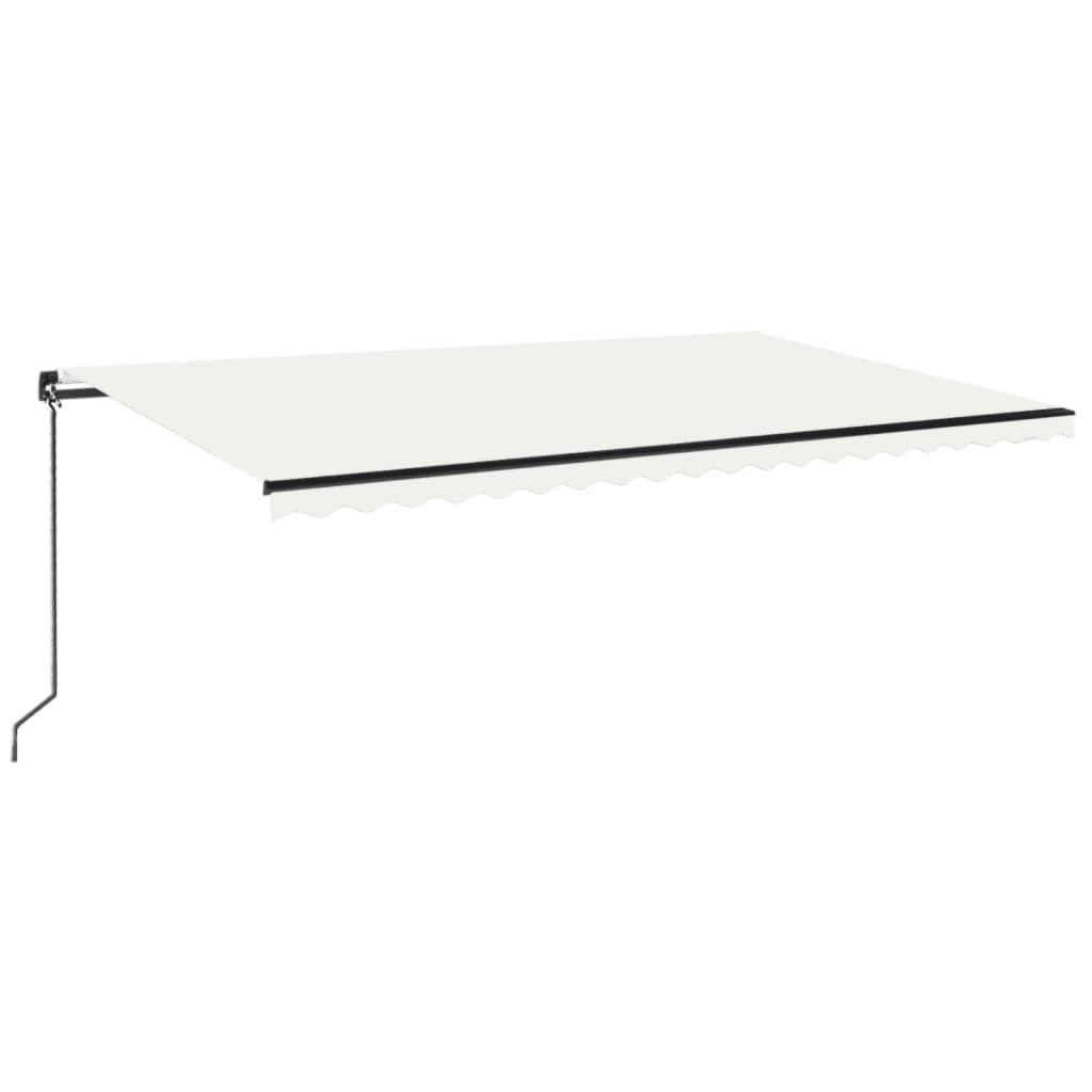 Vidaxl Luifel udvider manuelt 500x350 cm creme -farvet