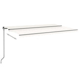 Vidaxl Luifel udvider manuelt 500x350 cm creme -farvet
