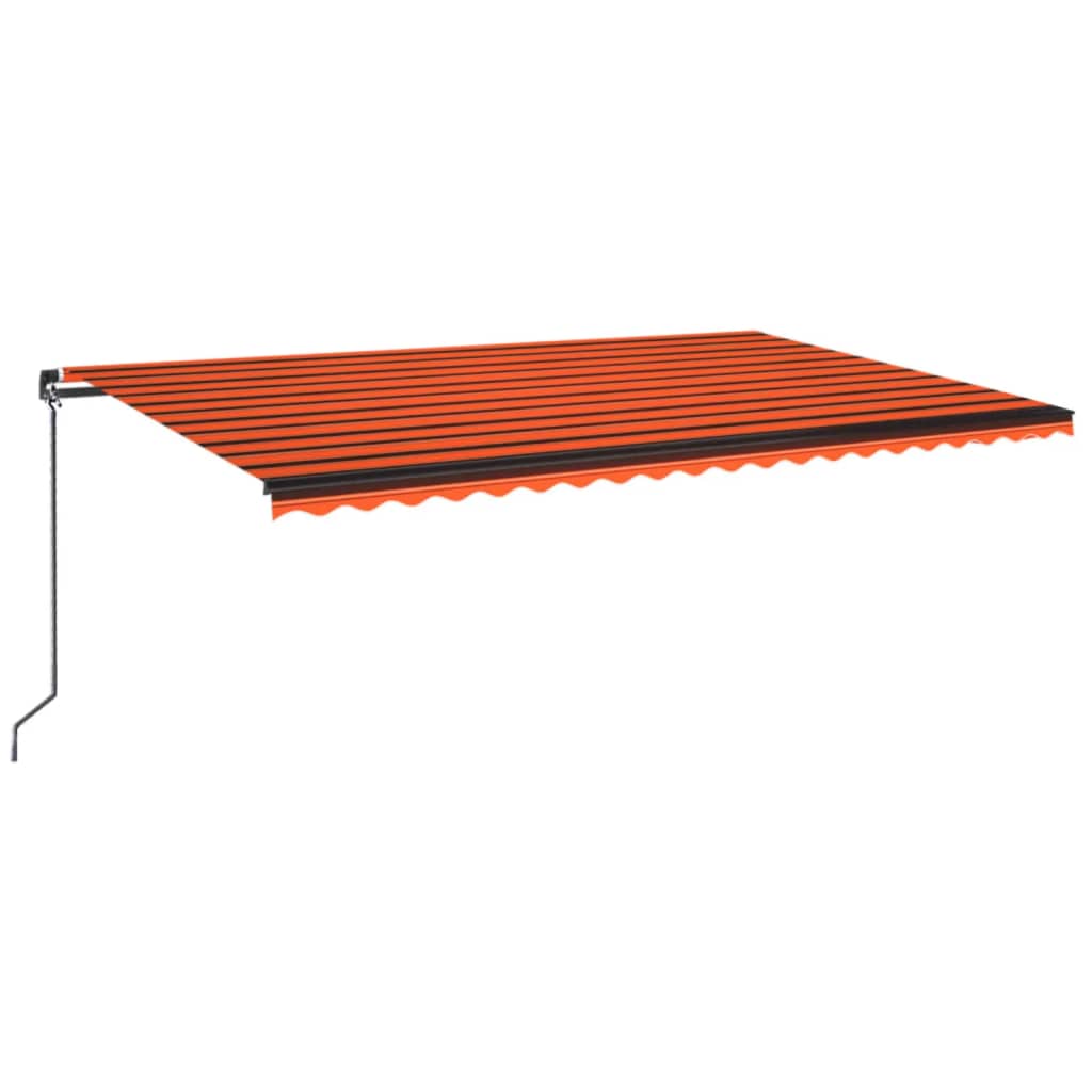 Vidaxl Luifel udvider manuelt 500x350 cm orange og brun