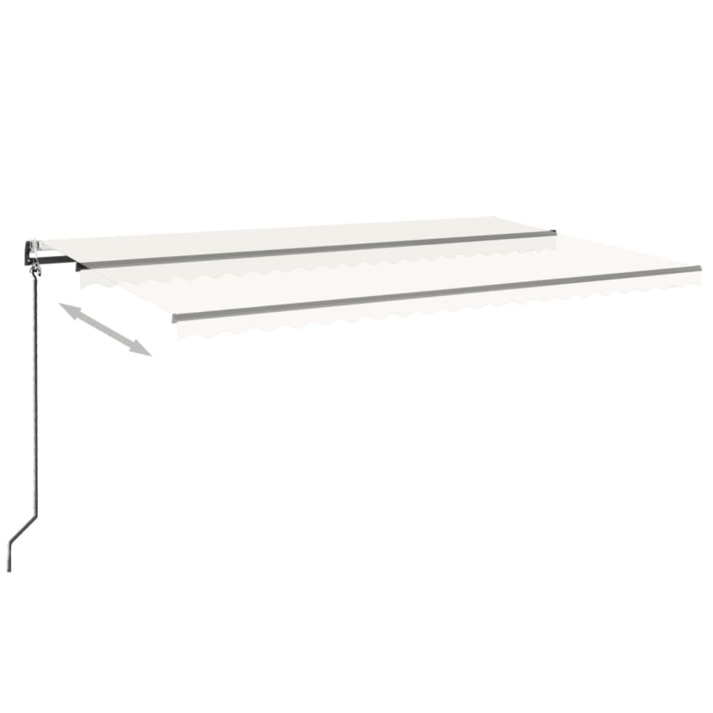 Vidaxl Luifel udvider automatisk 500x350 cm creme -farvet