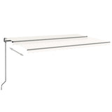 Vidaxl Luifel udvider automatisk 500x350 cm creme -farvet