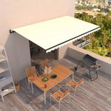 Vidaxl Luifel udvider automatisk 500x350 cm creme -farvet