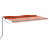 Vidaxl Luifel udvider automatisk 500x350 cm orange og brun