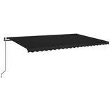 Vidaxl Luifel Automatisk med LED og vindsensor 500x350 cm Anthracite