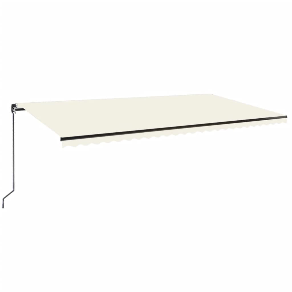 Vidaxl Luifel udvider manuelt 600x350 cm creme -farvet
