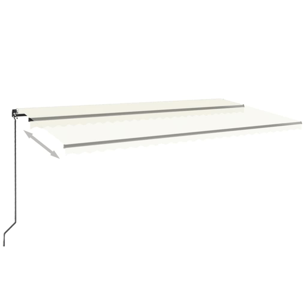 Vidaxl Luifel udvider manuelt 600x350 cm creme -farvet