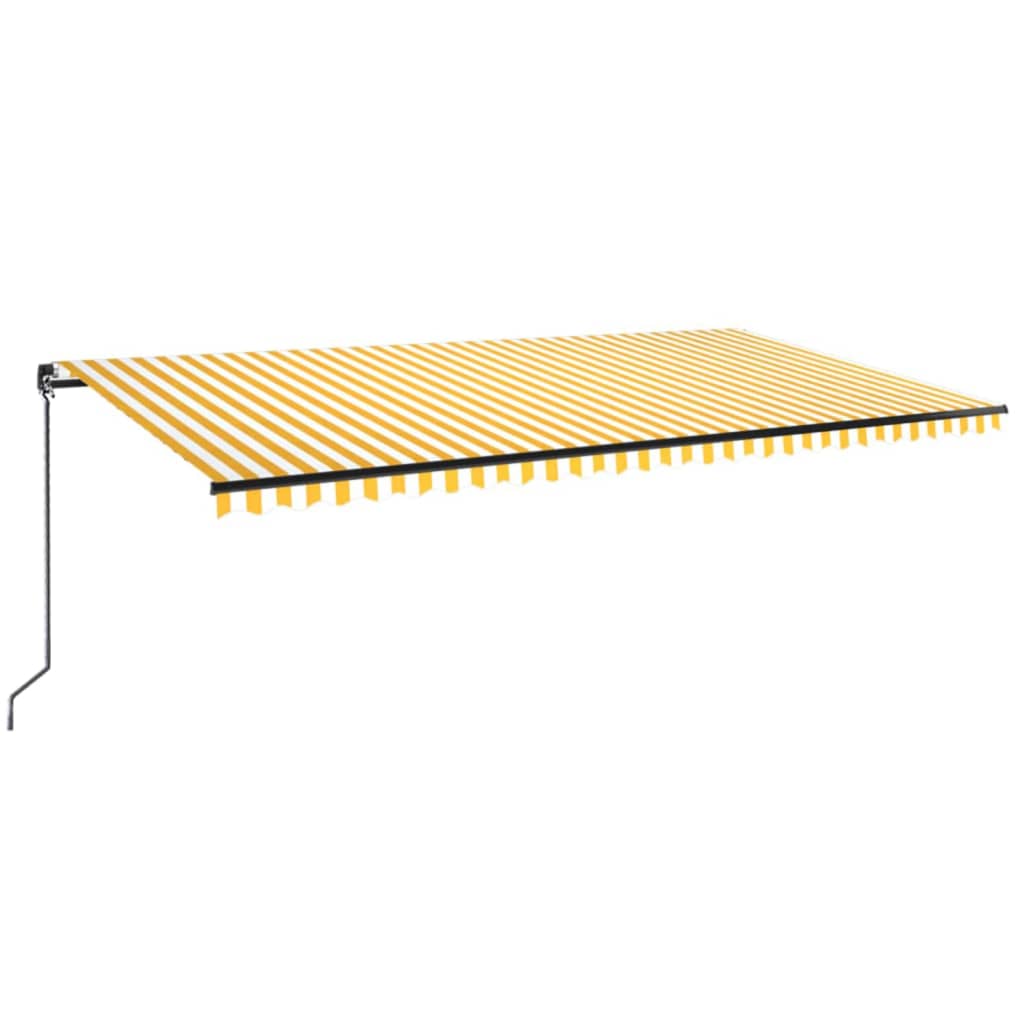 Vidaxl Luifel udvider manuelt 600x350 cm gul og hvid
