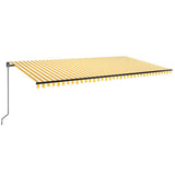 Vidaxl Luifel udvider manuelt 600x350 cm gul og hvid