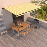 Vidaxl Luifel udvider manuelt 600x350 cm gul og hvid