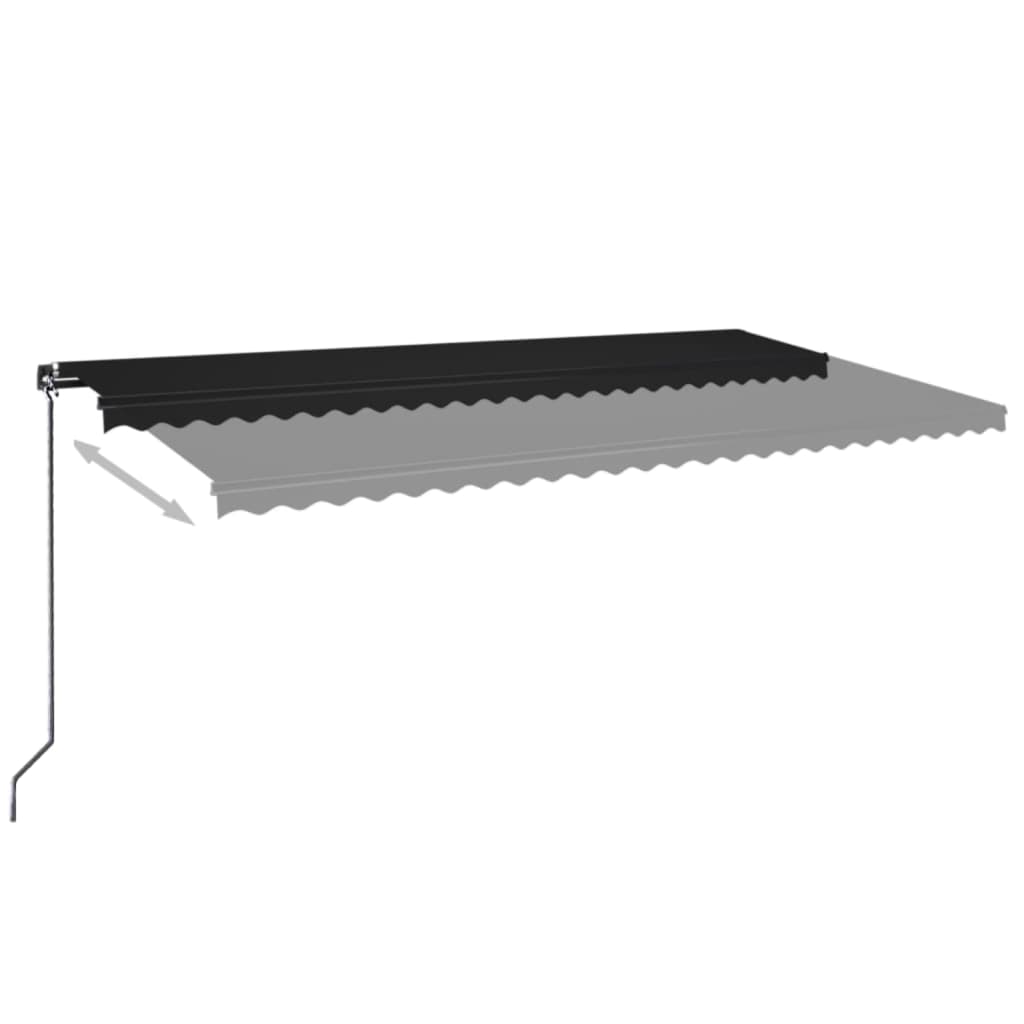 Vidaxl Luifel udvider manuelt 600x350 cm antracit -farvet