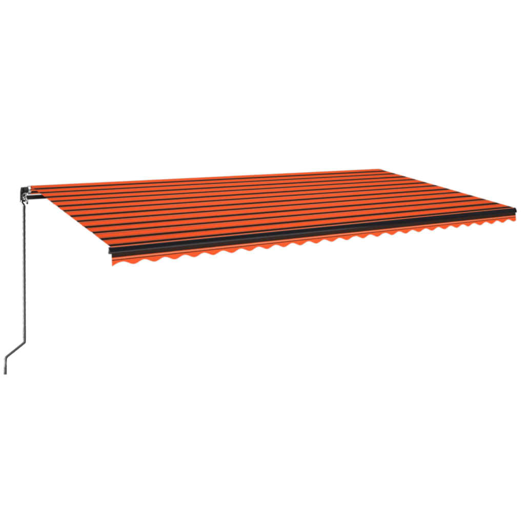 Vidaxl Luifel udvider manuelt 600x350 cm orange og brun