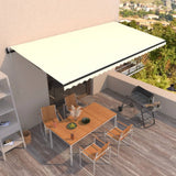 Vidaxl Luifel udvider automatisk 600x350 cm creme -farvet