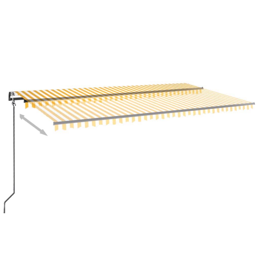 Vidaxl Luifel forlænger automatisk 600x350 cm gul og hvid