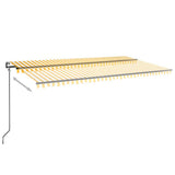 Vidaxl Luifel forlænger automatisk 600x350 cm gul og hvid