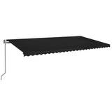 Vidaxl Luifel Automatisk udvidelig 600x350 cm antracit -farvet