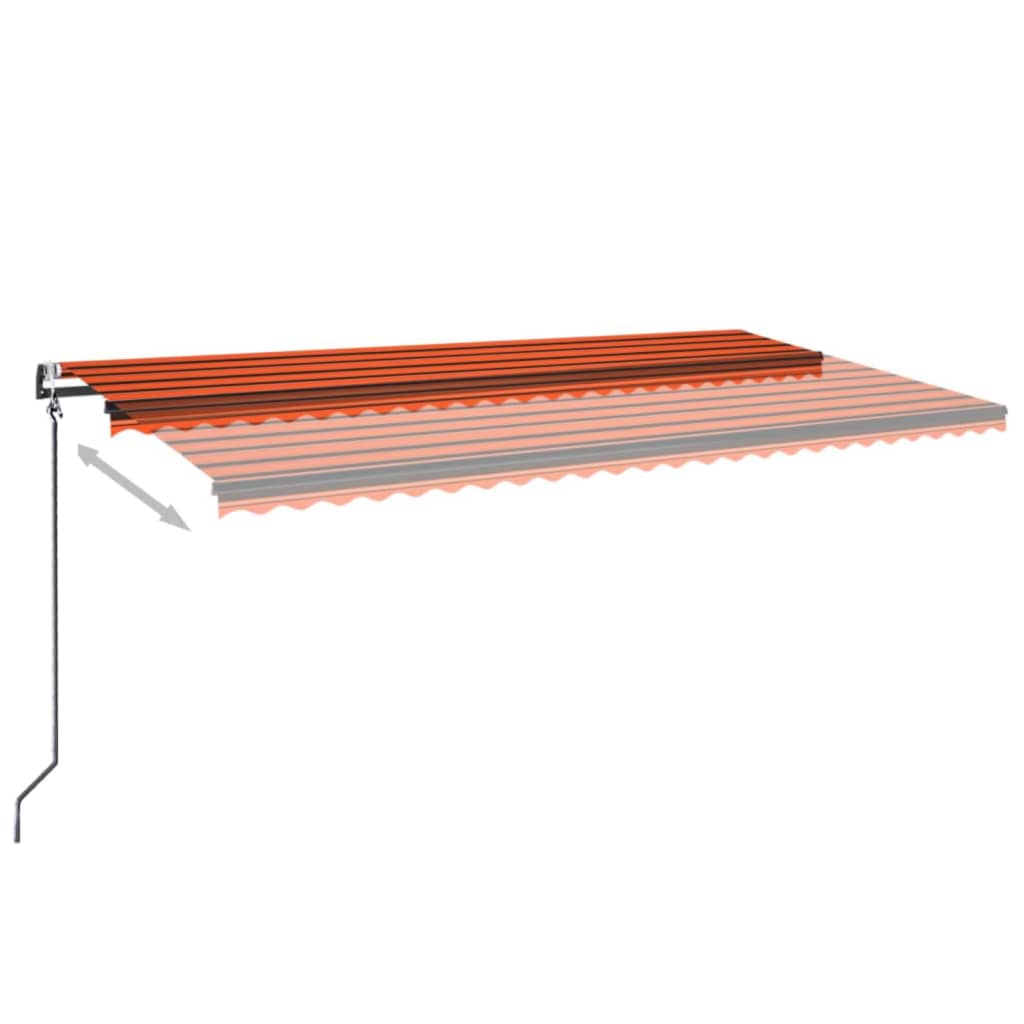 Vidaxl Luifel udvider automatisk 600x350 cm orange og brun