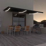 Vidaxl Luifel Automatisk med LED og vindsensor 600x350 cm Anthracite