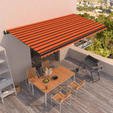 Vidaxl Luifel Automatisk med LED vindsensor 600x350 cm Orange Brown