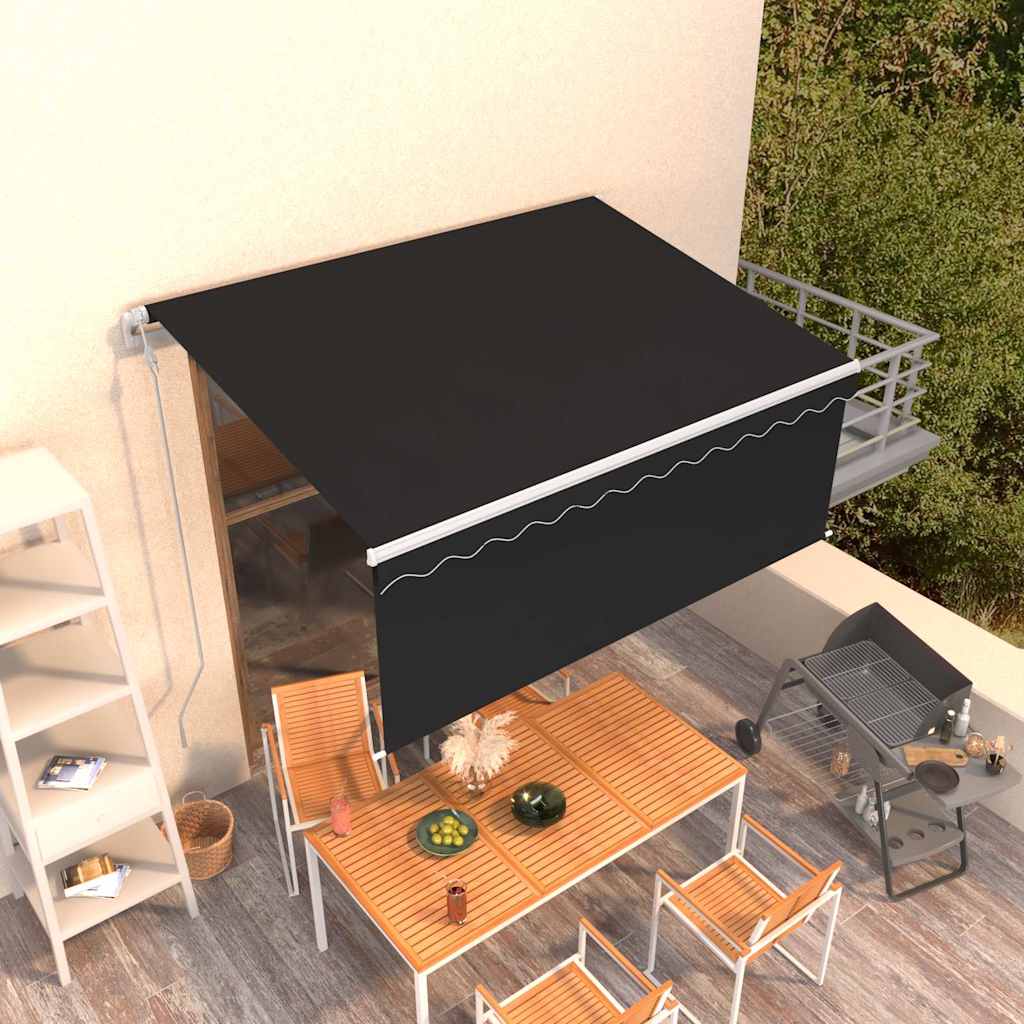 Vidaxx fortelt automatisk udtrækbart rullegardin 3,5x2,5 m antracit