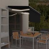 Vidaxx fortelt med rullegardin, LED og vindsensor 3,5x2,5 m antracit