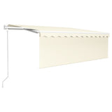 Vidaxl Luifel kan automatisk udvides med rulleblind 4,5x3 m creme