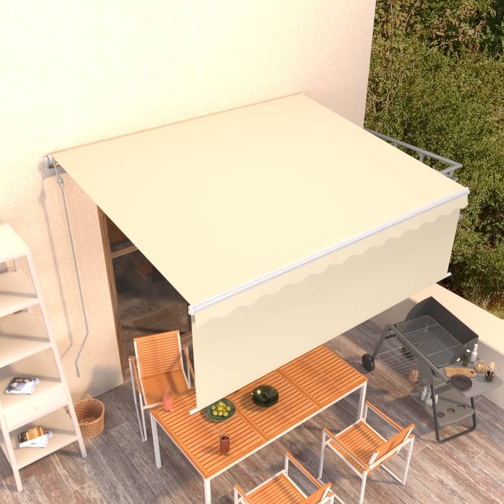 Vidaxl Luifel kan automatisk udvides med rulleblind 4,5x3 m creme