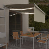Vidaxl Luifel Automatisk med rulleblind LED vindsensor 4,5x3 m creme