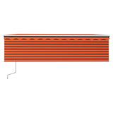 Vidaxl Luifel Automatisk udvidelig rulleblind 5x3 m orange og brun