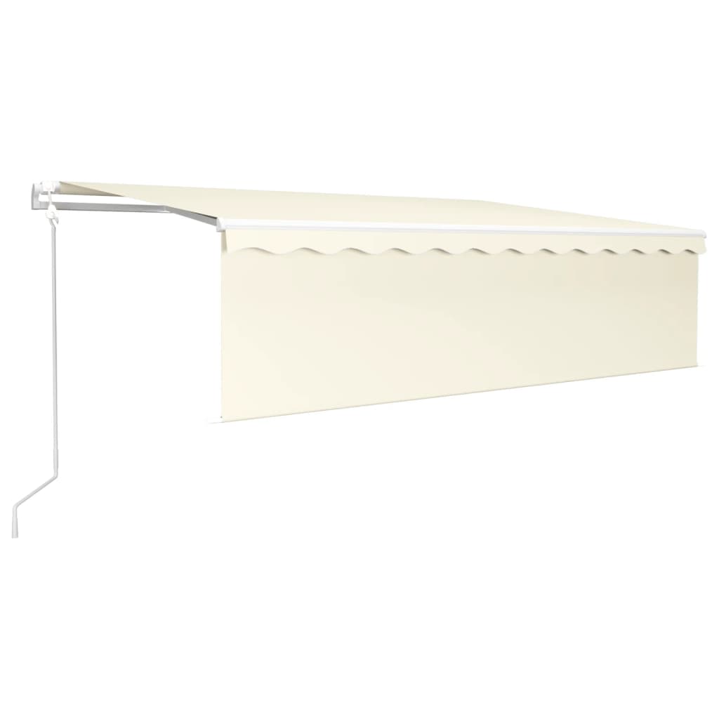 Vidaxl Luifel Automatisk med rulleblind LED vindsensor 5x3 m creme