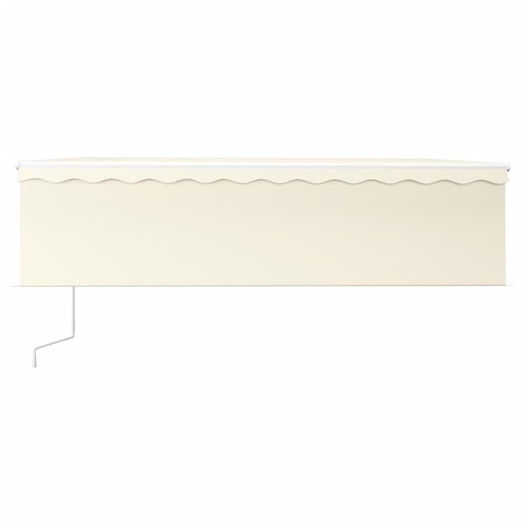 Vidaxl Luifel Automatisk med rulleblind LED vindsensor 5x3 m creme