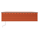 Vidaxl Luifel Automatisk rulleblind LED vindsensor 5x3 m orange brun