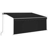 Vidaxl Luifel manuelt kan udvides med rulleblind 3,5x2,5 m anthracit
