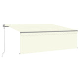 Vidaxl Luifel Automatisk med rulleblind LED vindsensor 4x3 m creme