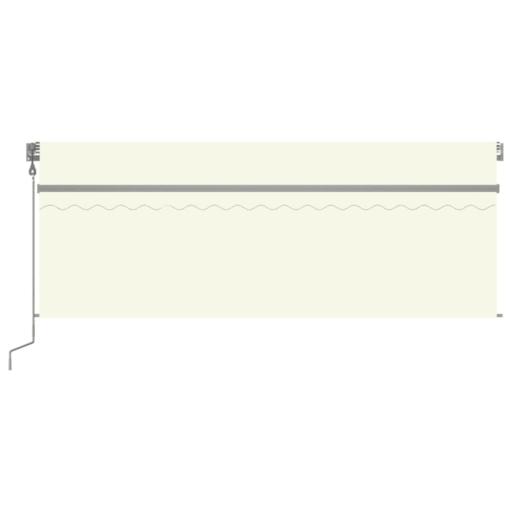Vidaxl Luifel Automatisk med rulleblind LED vindsensor 4x3 m creme