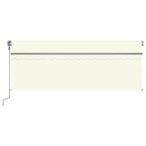 Vidaxl Luifel Automatisk med rulleblind LED vindsensor 4x3 m creme
