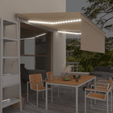 Vidaxl Luifel Automatisk med rulleblind LED vindsensor 4x3 m creme