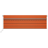 Vidaxl Luifel manuelt udvidelig rulleblind førte 5x3 m orange brun
