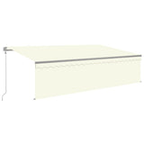 Vidaxl Luifel kan automatisk udvides med rulleblind 5x3m creme -farvet