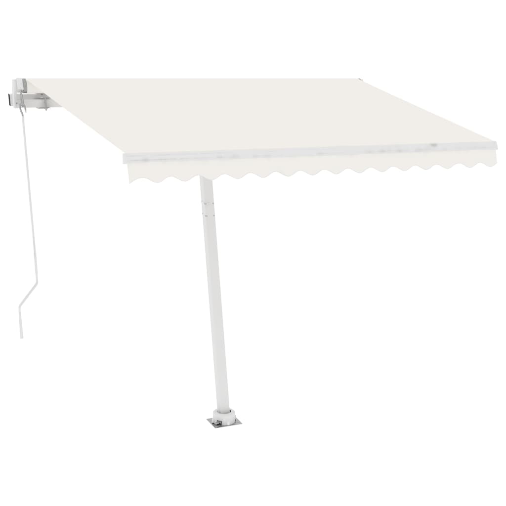 Vidaxl Luifel løsrevet manuelt udvider 300x250 cm creme -farvet