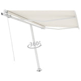 Vidaxl Luifel løsrevet manuelt udvider 300x250 cm creme -farvet