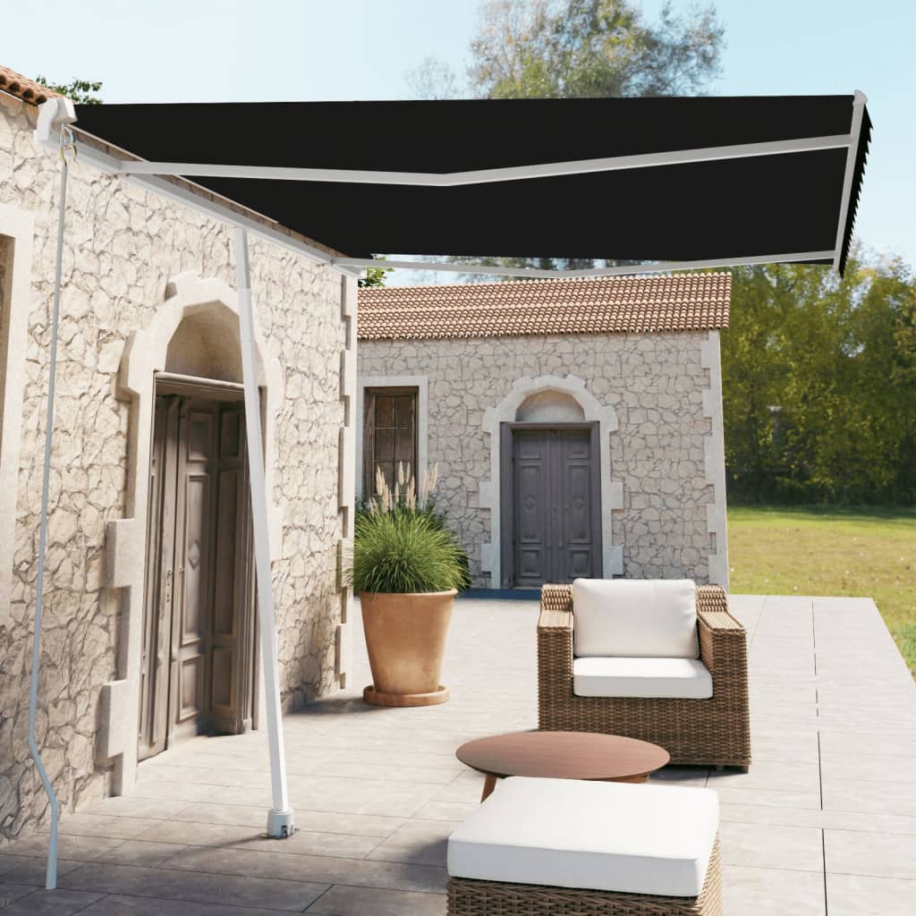 Vidaxl Luifel løsrives manuelt 300x250 cm antracit