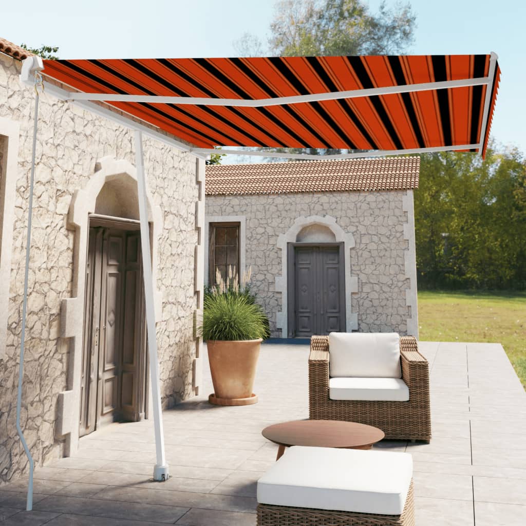 Vidaxl Luifel løsrevet manuelt udvider 300x250 cm orange brun